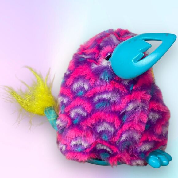 2012 Hasbro Furby Boom Purple Pink & Blue Teal Hearts Talking *Tested & Working - Picture 7 of 16